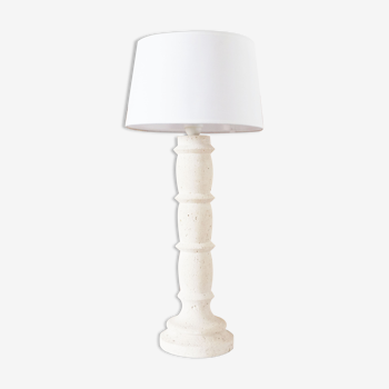 Lampe vintage en pierre blanche 1970