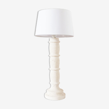 Vintage lamp in white stone 1970