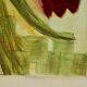 Nature morte aux tulipes – toile vintage d'un artiste non identifié