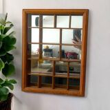 Storage box with wall-mounted glass mirror with integrated storage