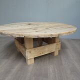Round coffee table in drum
