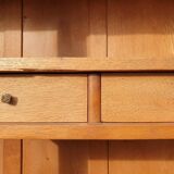 Library cabinet Art Deco columns with godrons