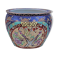 Hand-painted Chinese vase with gilded decorations, 1950