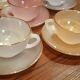 6 tasses vintage Arcopal modele Arlequin