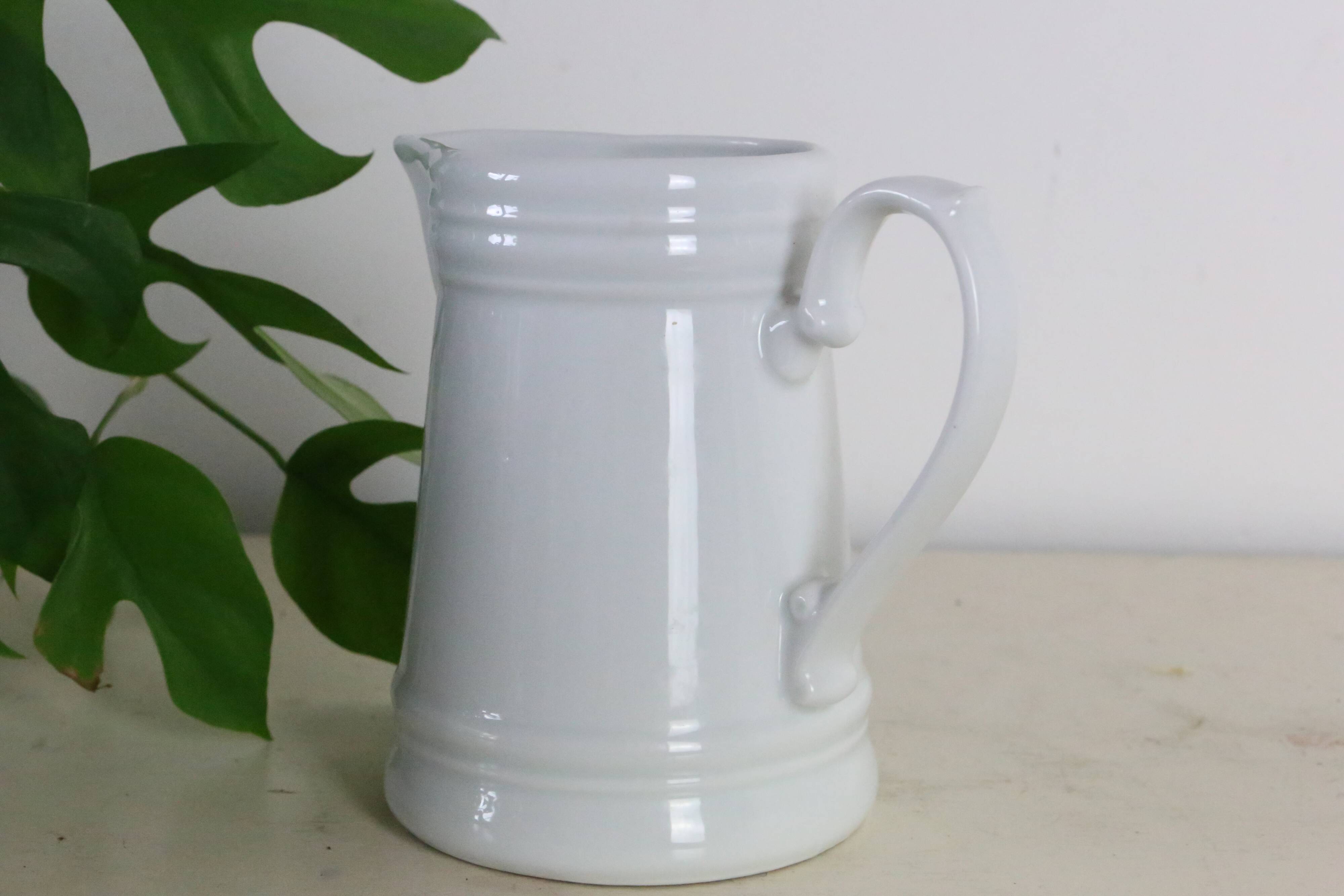 Water pitcher, white porcelain, 1960s vintage German