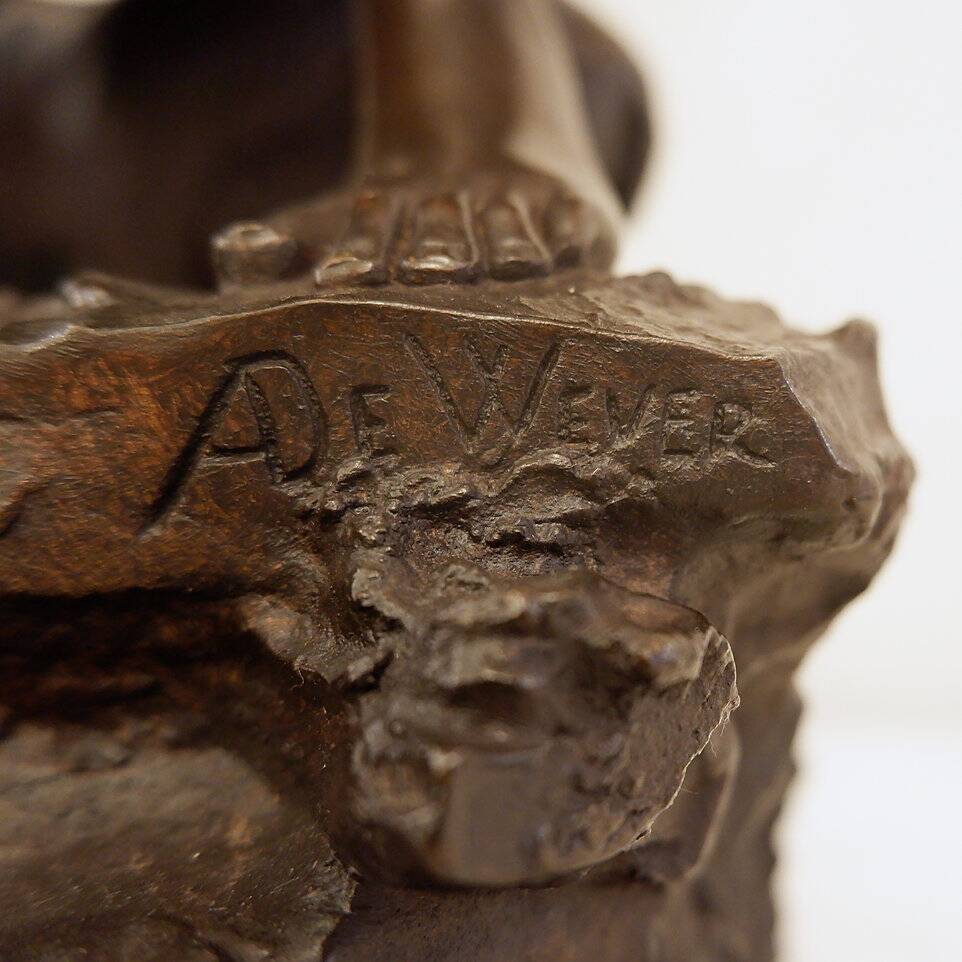 Auguste de wever (1836-1910) bronze sculpture "innocence" 19thc.