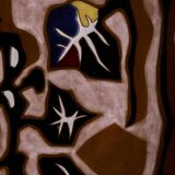 Rectangular ceramic dish, Jean Lurçat, 1950s