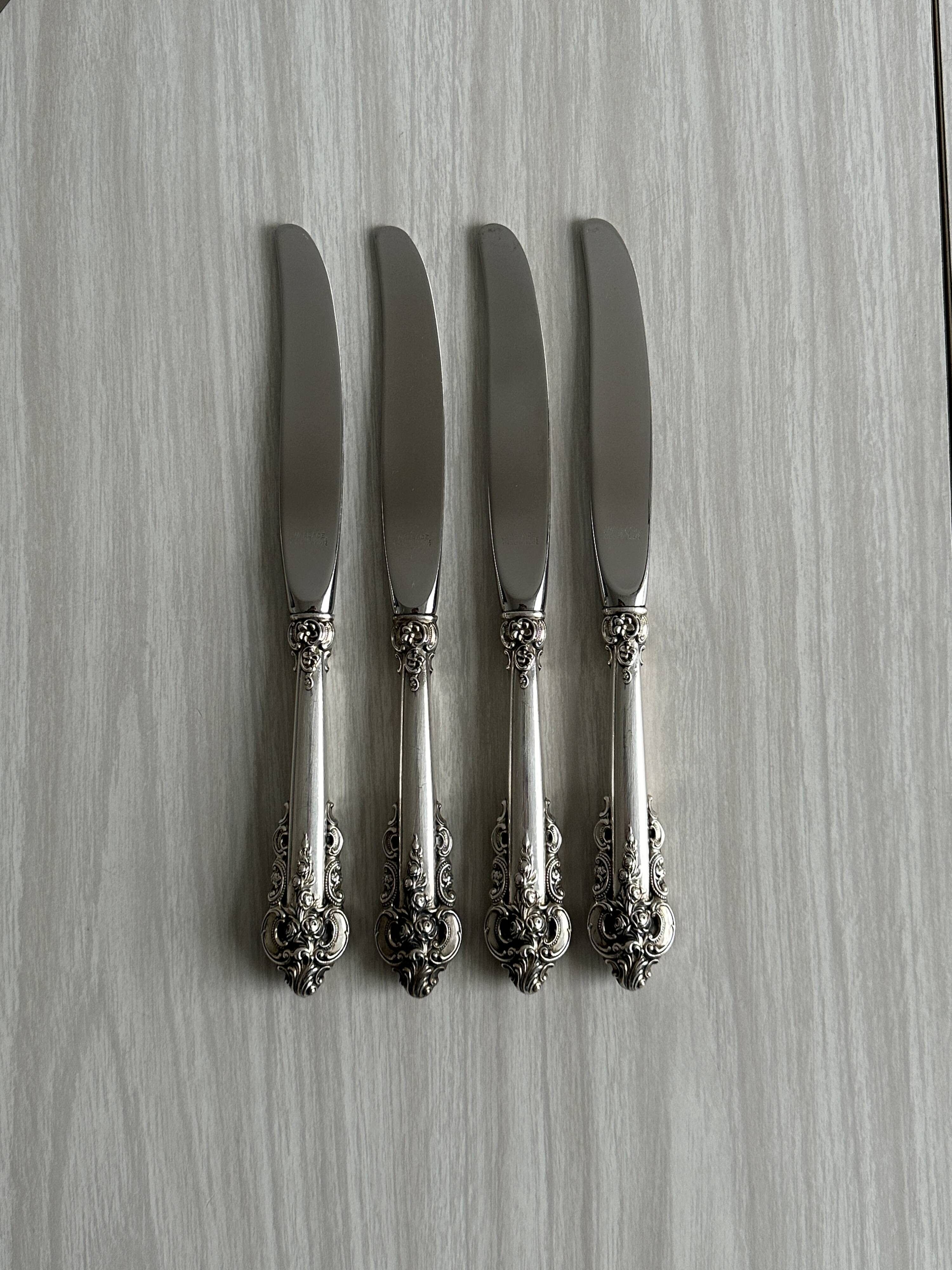 1 antique silver-plated metal knife