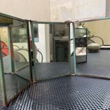 Barber mirror with painted decoration