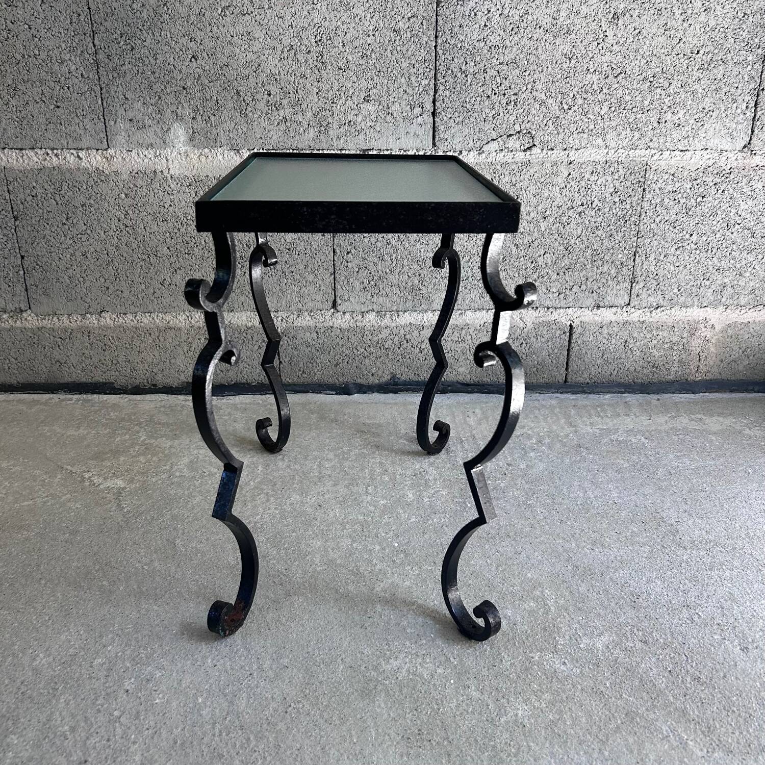 Wrought iron side table