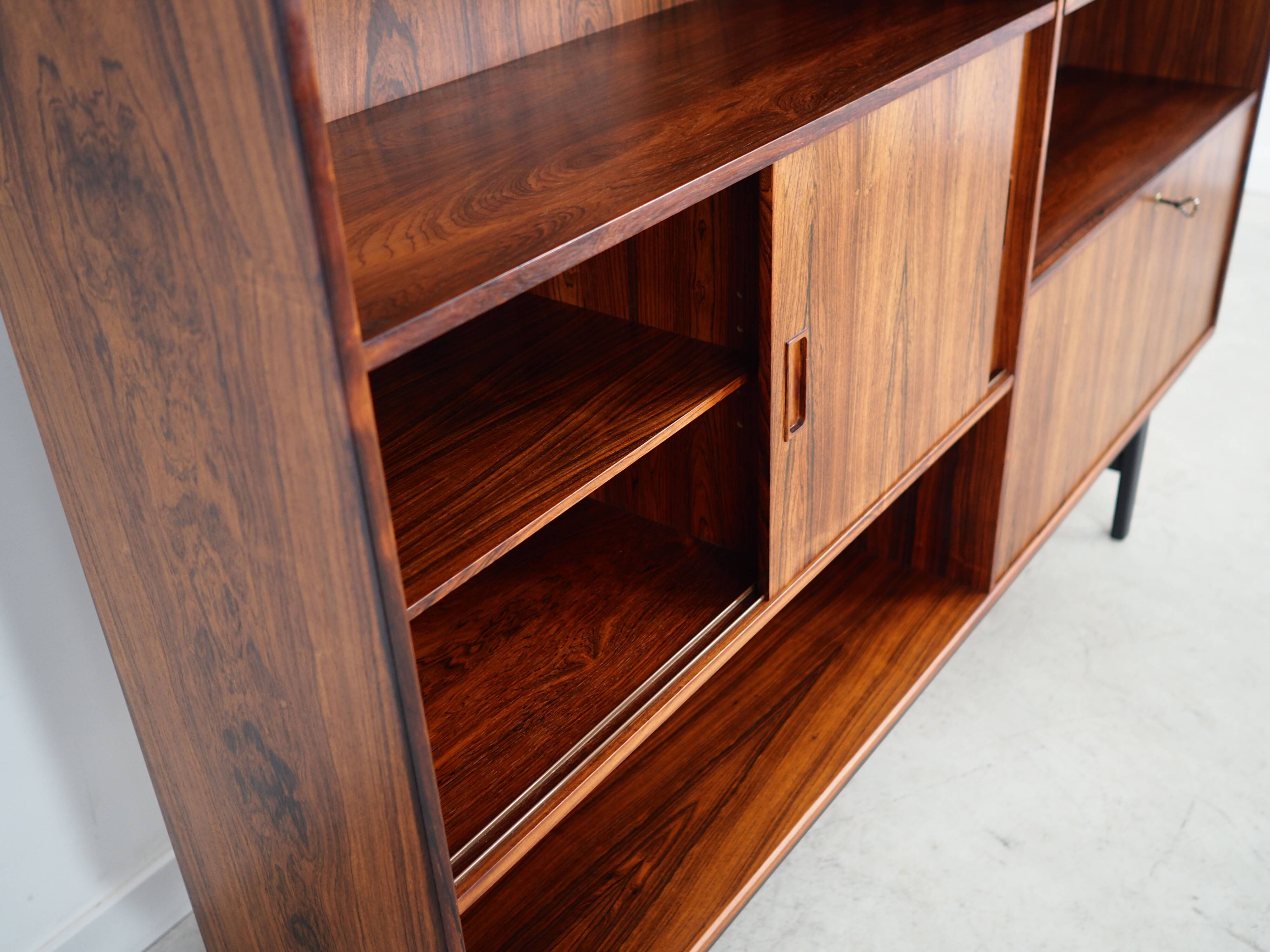 Rosewood bookcase, Danish design, 1970s, designer: Erik Jensen, production: Westergaards Møbelfabrik