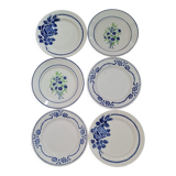 6 mismatched old plates