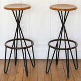 2 tabourets hauts Thonet Modèle CM127