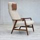 1960s, Danish design by Alf Svensson, genuine sheepskin, reupholstered.