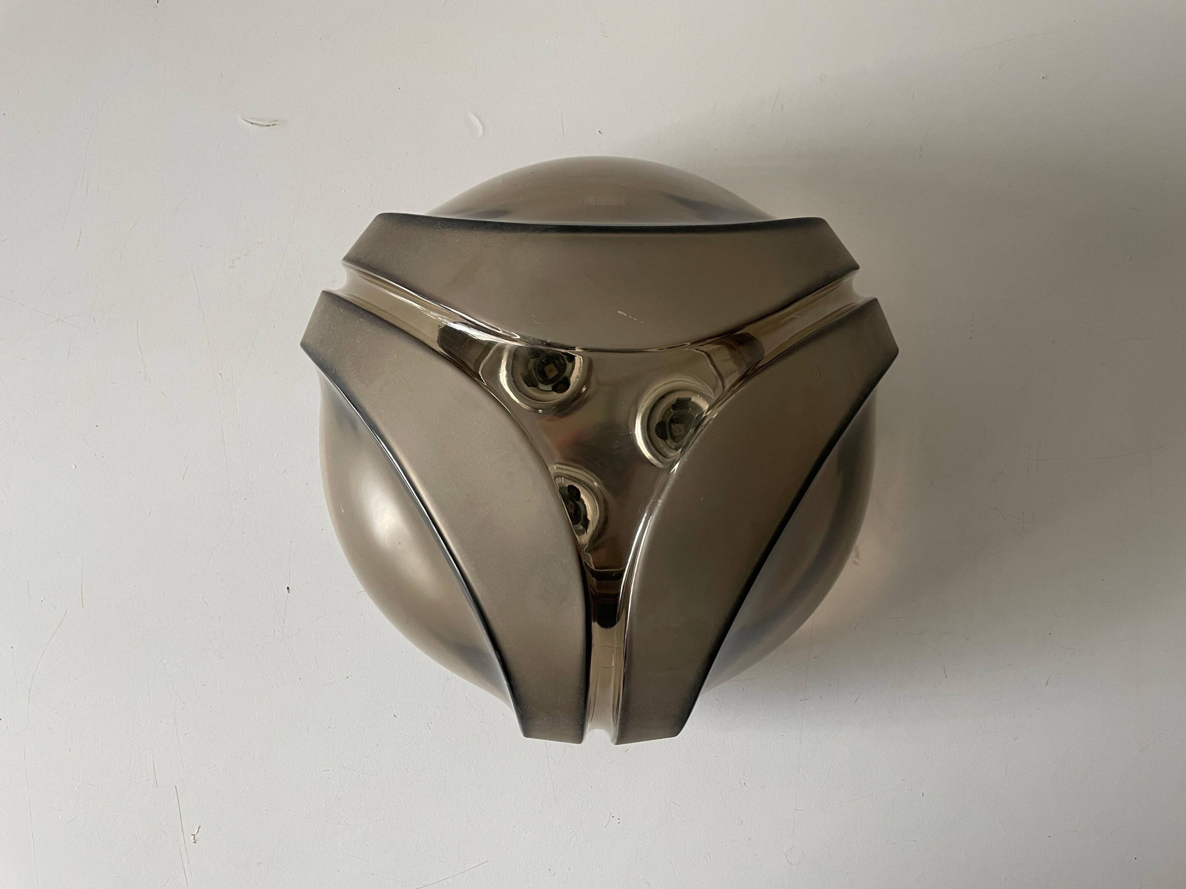 Wall lamp or flush mount in the shape of a dome by Hoffmeister Leuchten, 1960s, Germany.