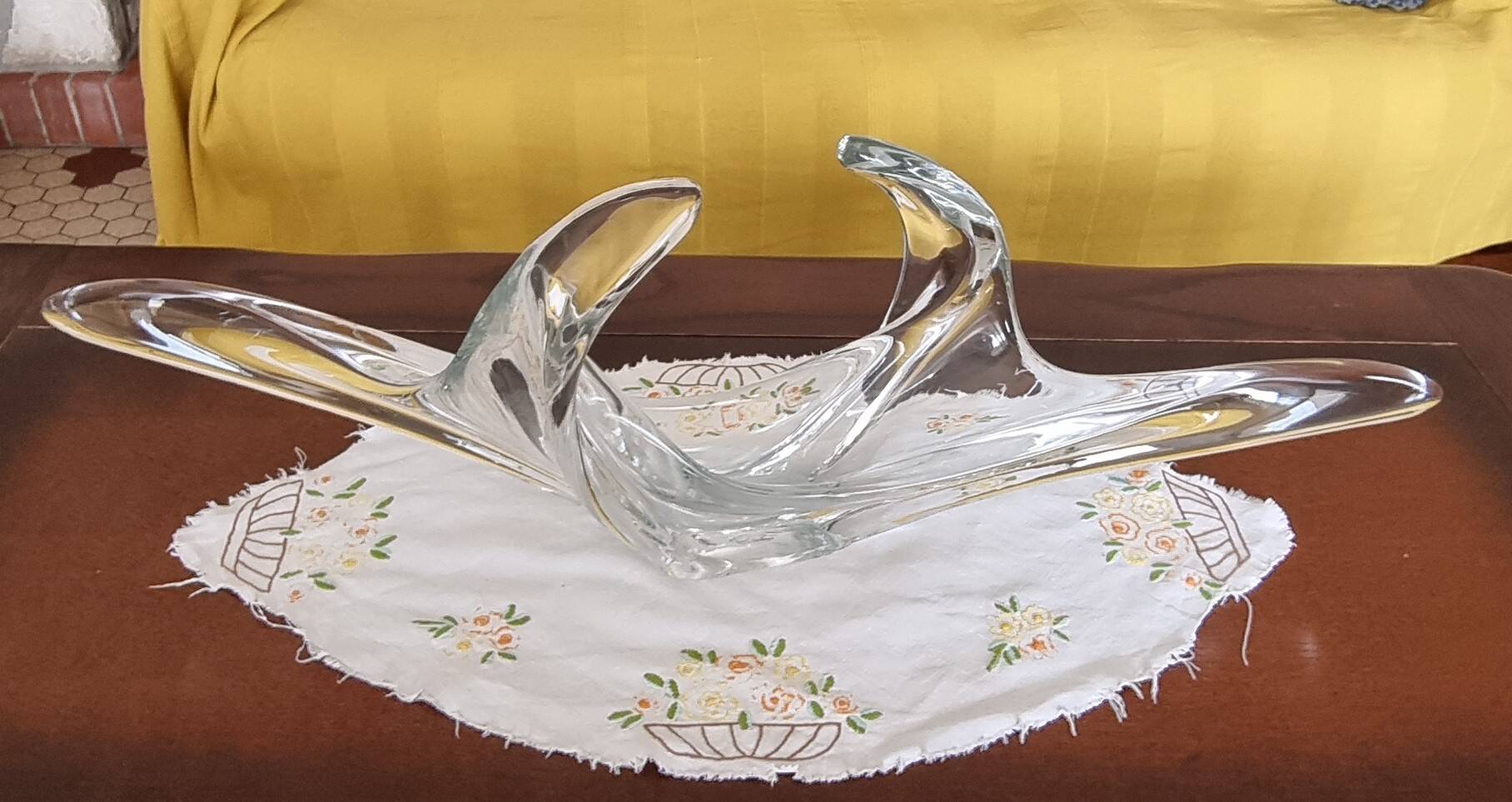 Large crystal fruit bowl Daum