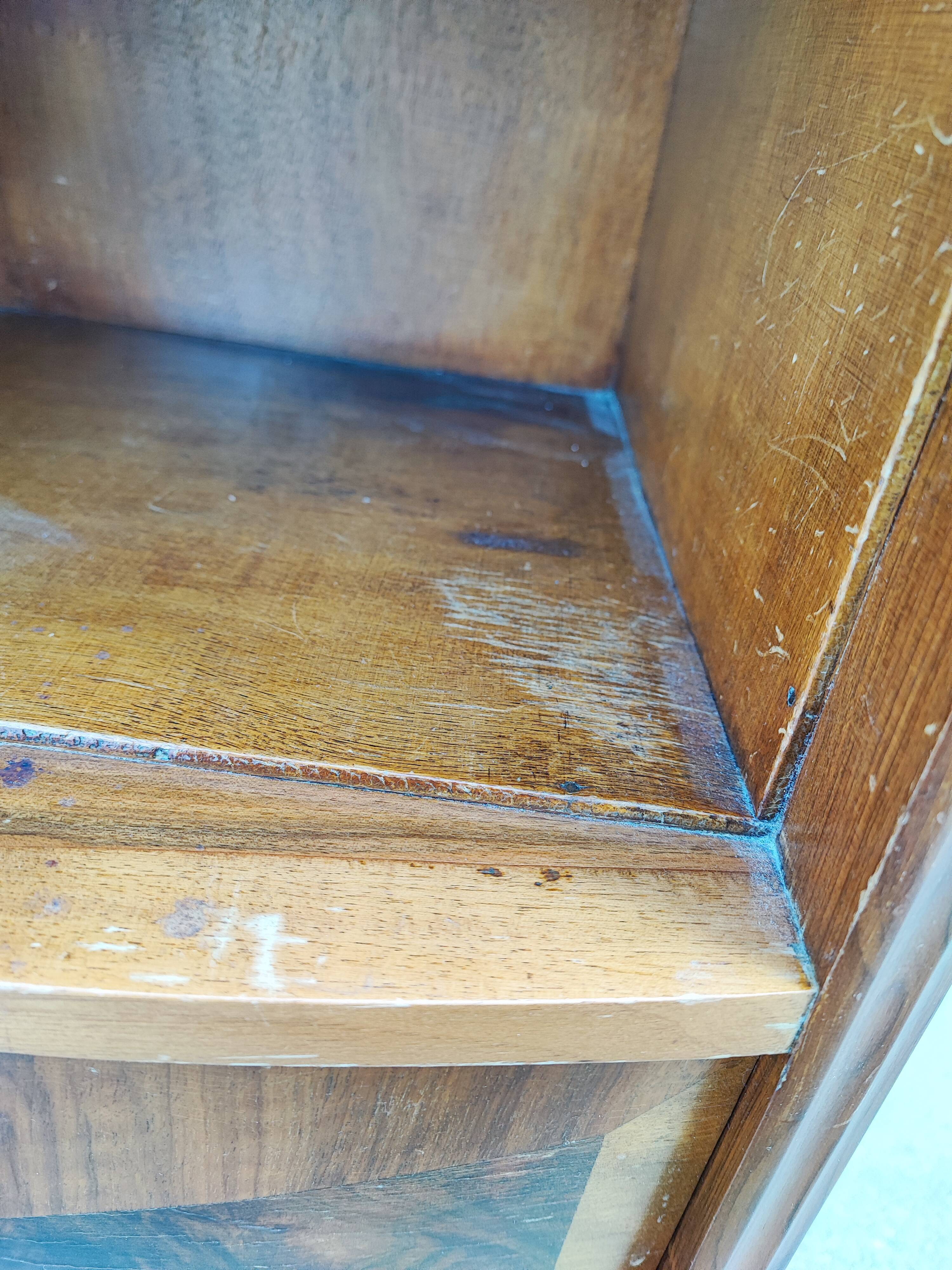 Bedside table marble top art-deco style