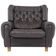 Fauteuil en cuir marron tchèque de Vyber, années 1970