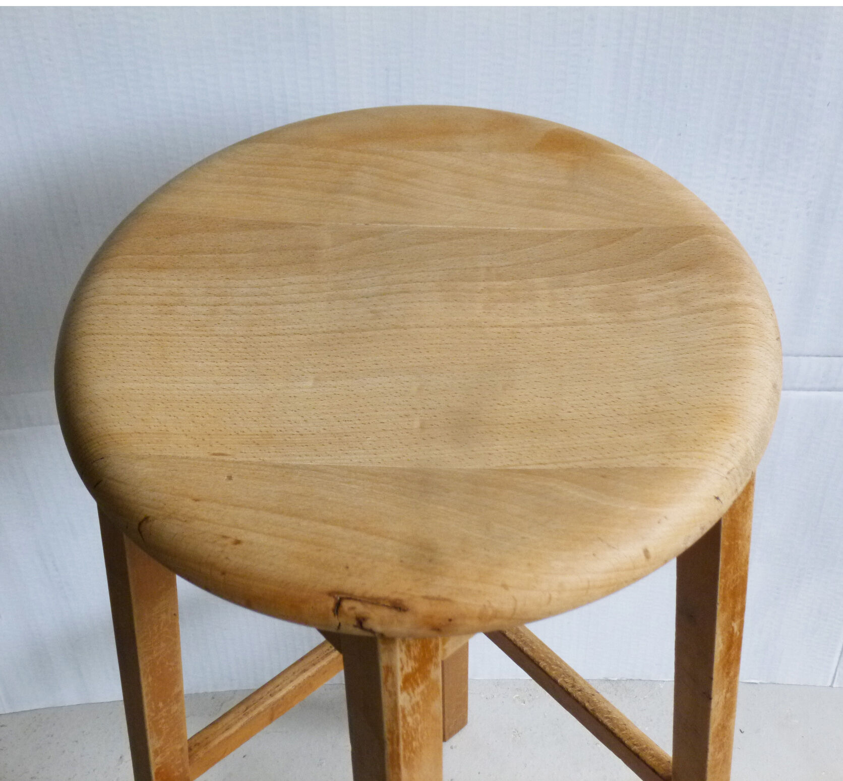 High wooden stool