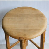 High wooden stool