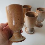 Lot of 5 stoneware mazagrans