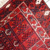 Vintage carpet turkmen engsi handmade 124cm x 165cm 1970s - 1c431