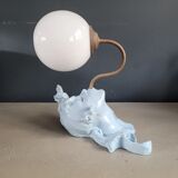 Vintage opaline globe sculptural wall light