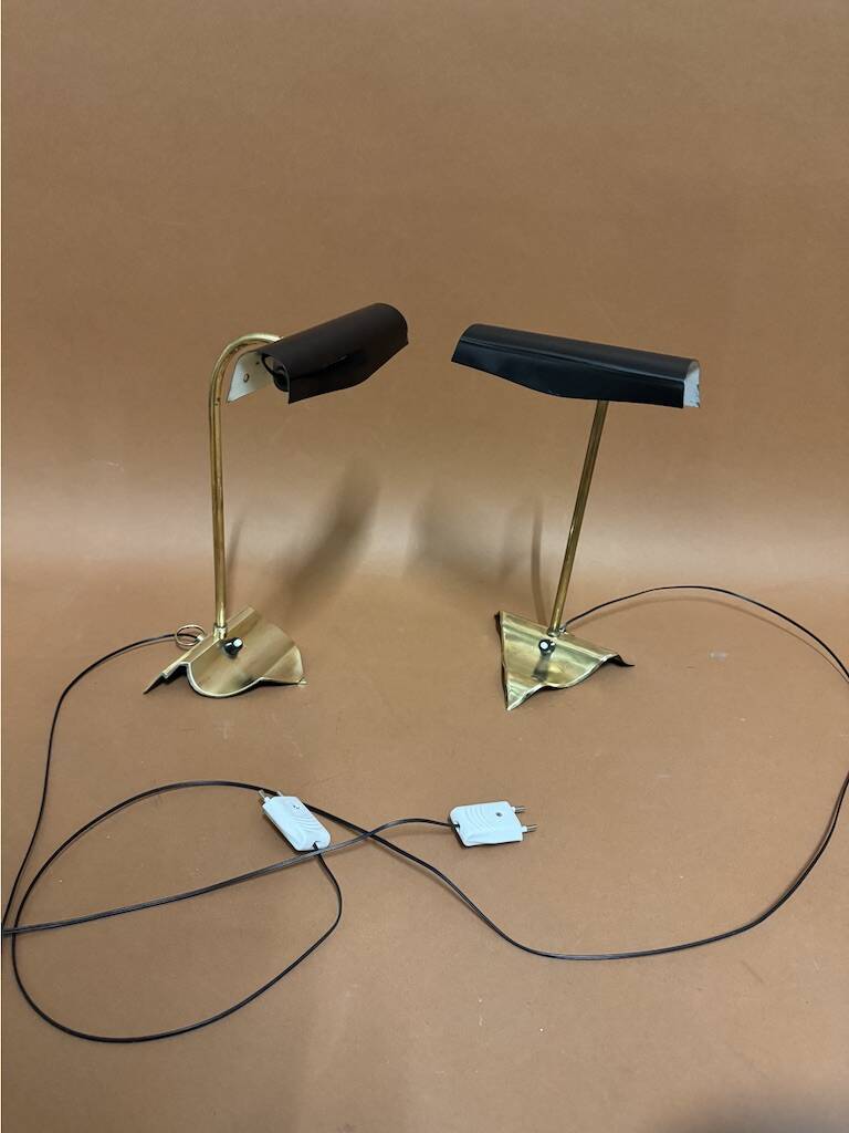 1950s pair of wall lamps