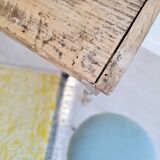 Patinated table - desk with turned legs and its drawer