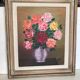 Oil on canvas: still life with bouquet of roses