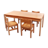 Table à manger avec 4 chaises de Ilmari Tapiovaara pour Laukaan Pu, 1963