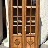 Vitrine art déco bois brut