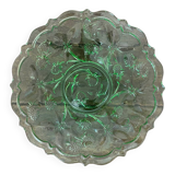 Vintage molded fruit pattern glass fruit bowl