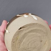 Small ceramic vase with "runny" glaze. Denmark 1980s.