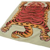 Tapis tigre turc en laine noué à la main 142 cm x 227 cm