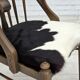 1960s, Danish high-backed armchair, reupholstered, furniture cowhide, oak.