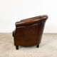 Vintage dark brown sheep leather clubchair rijsbergen