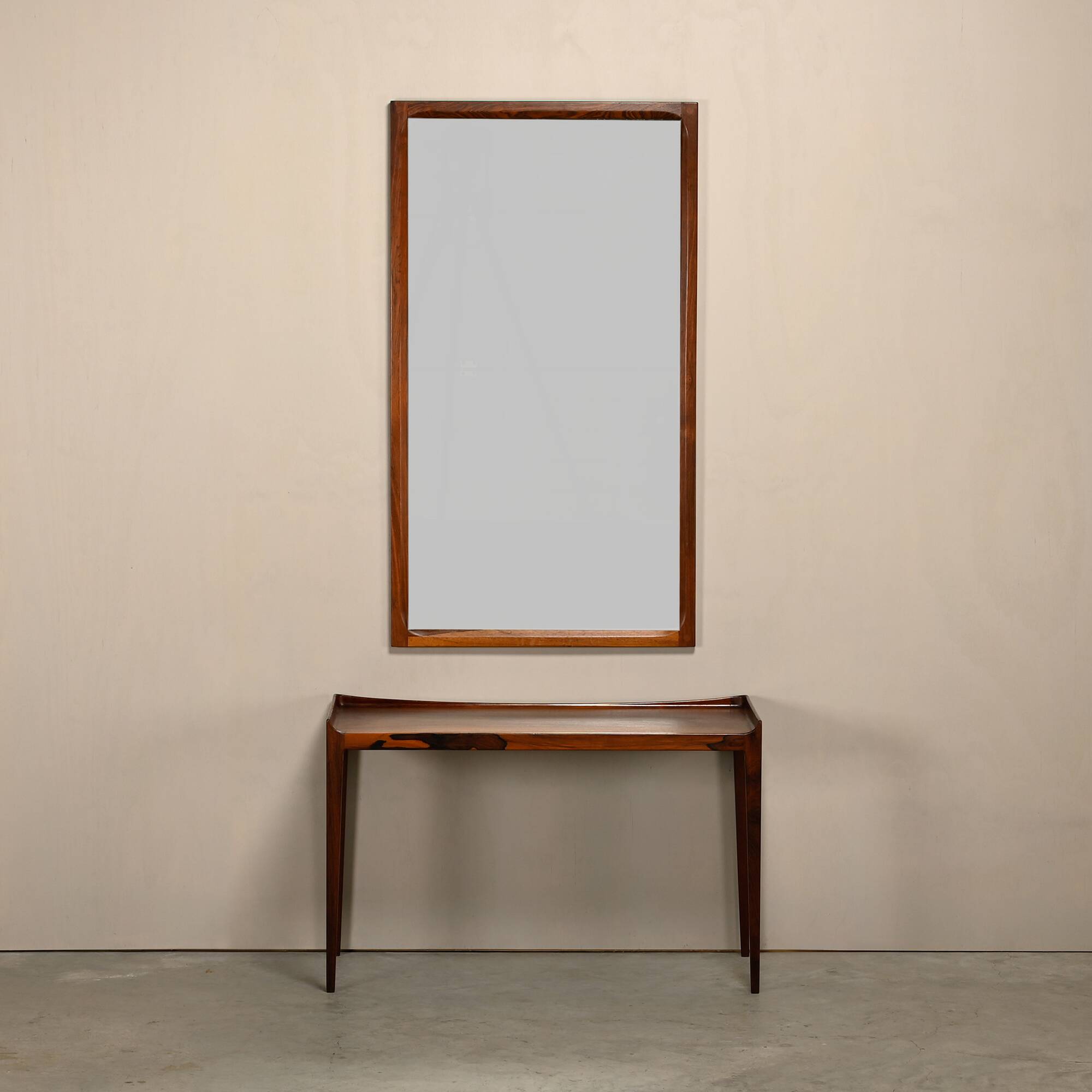 Kai Kristiansen Wall Mirror Model 166 in Rosewood for Aksel Kjersgaard