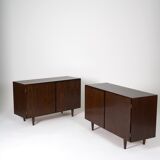 Pair of Scandinavian rosewood sideboard Omann Jun 1960s