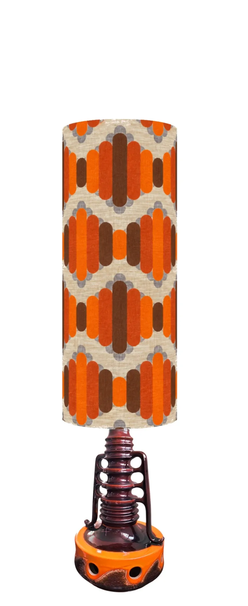 Oscillo H80 D33 lampshade - vintage fabric