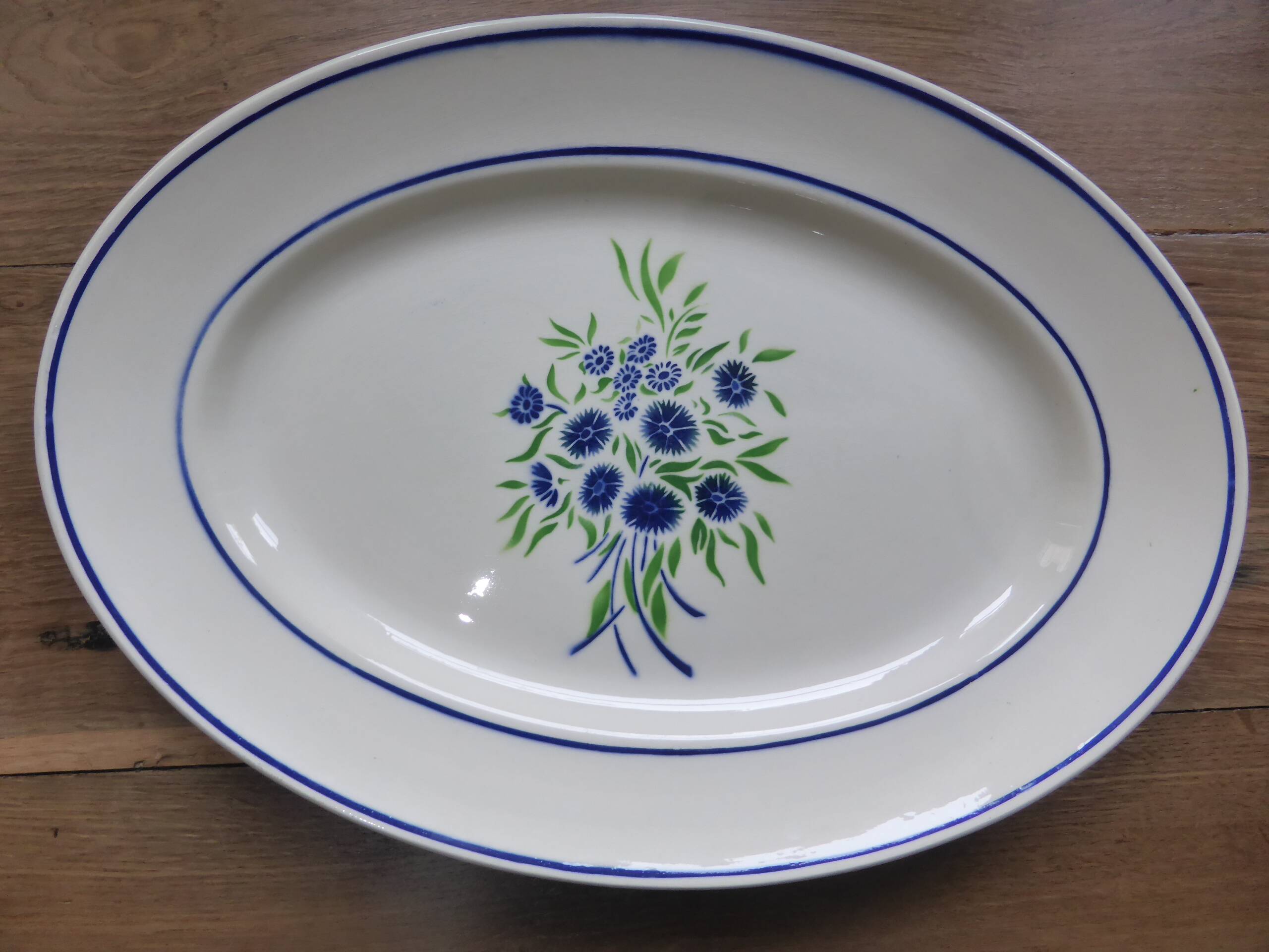 Oval serving platter by Badonviller Francine 200870