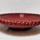 Red braided ceramic dish