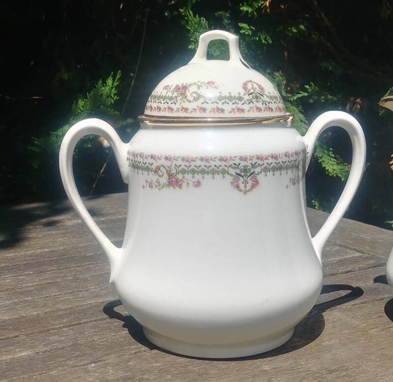 Limoges art porcelain coffee service manufactured by PP