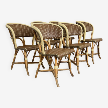 Lot de 6 fauteuils bistrot Gatti années 80 France