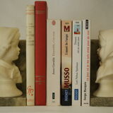 Pair of greenhouses vintage marble and alabaster books Italy