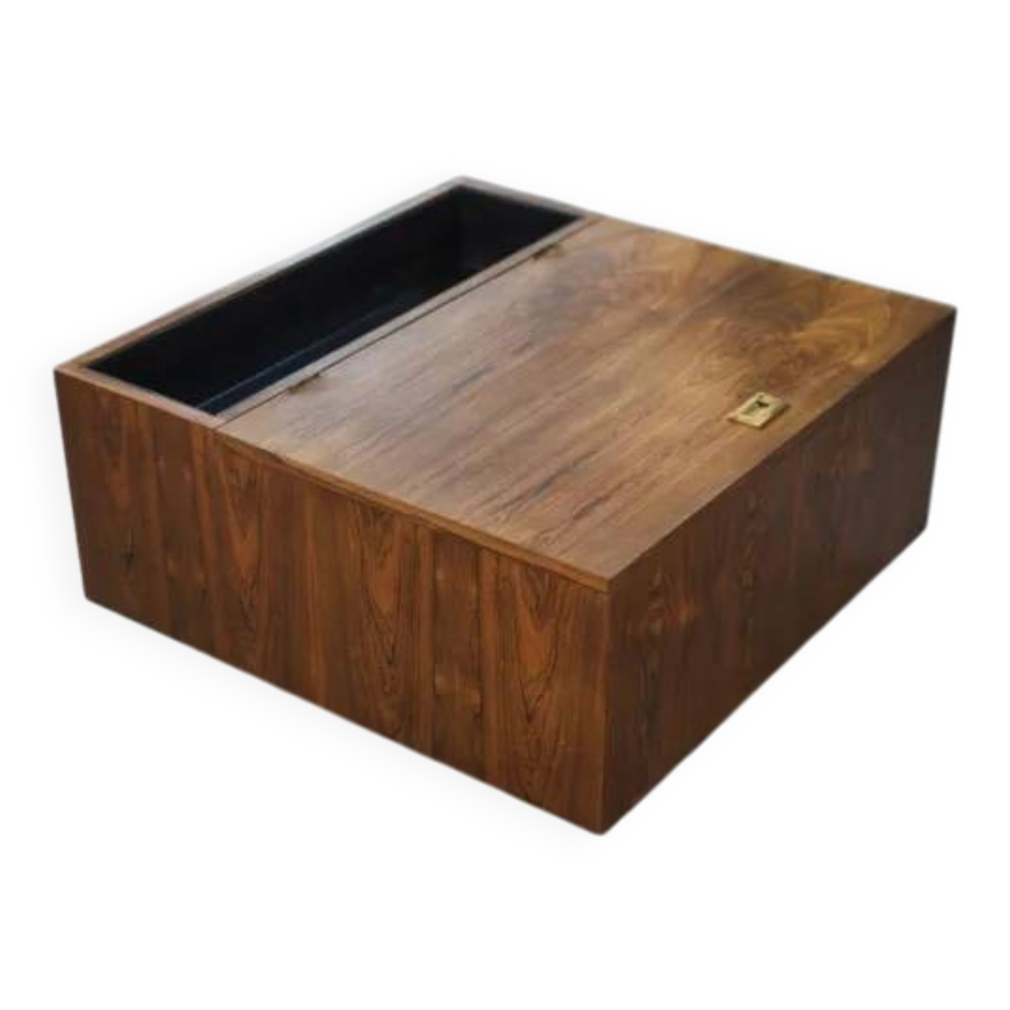 Table basse bar en palissandre 1970