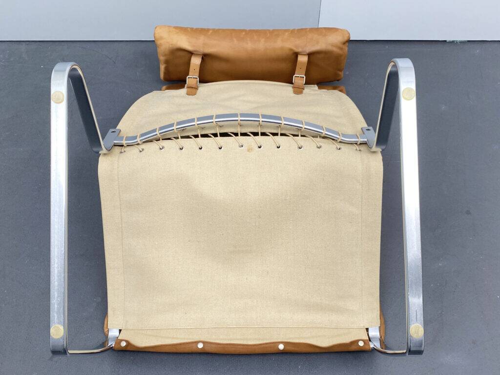 Fauteuil lounge JK 720, cuir couleur cognac, par Jørgen Kastholm pour Kill International, années 1970