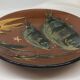 Lluís Puigdemont artisanal dish in enameled ceramic with fish decor