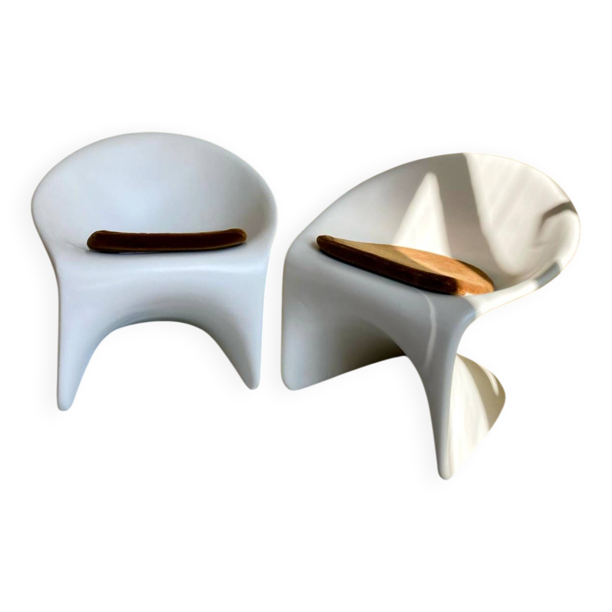 Fauteuils space age en fibre de verre des années 70