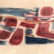 Jean bazaine, le nageur, 1951. aquatinte originale signée au crayon